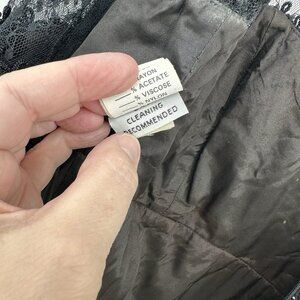 vintage 80s NEIMAN MARCUS LIANCARLO dress silk beaded lace black party 10